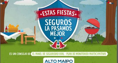 Panel de seguridad vial de Alto Maipo realiza campaña de fiestas patrias